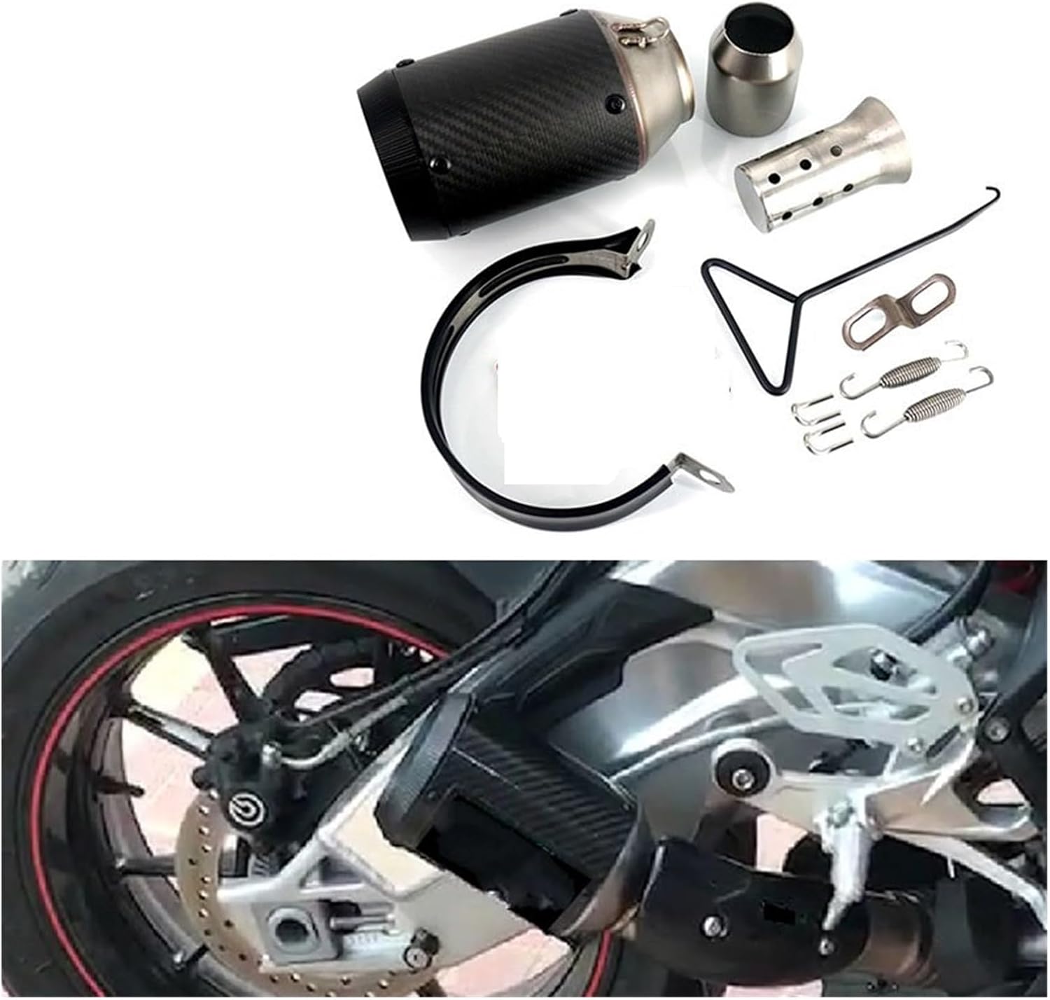 ブラウン】排気テールパイプ ユニバーサル 51 ミリメートル GSXR1000